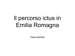 ll percorso ictus in Emilia Romagna
