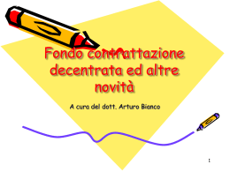 Fondo contratti decentrati (anno 2012)