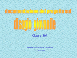 Il disagio giovanile