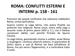 ROMA: CONFLITTI ESTERNI E INTERNI p. 158