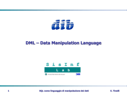 SQL come DML