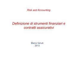 Definizione di strumenti finanziari e contratti assicurativi
