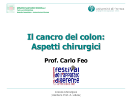 Il cancro del colon: aspetti chirurgici
