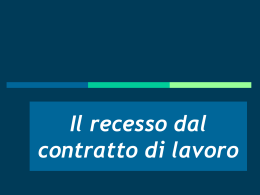 Lezione 14 - Licenziamenti individuali e collettivi