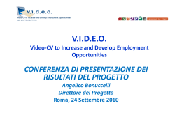 VIDEO Video-cv to Increase and Develop Employment Opportunities