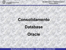 Meeting Oracle Community Education &ndash; Bologna 12 &ndash; 13 settembre