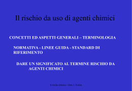 Il rischio chimico (Dott. Furlan)