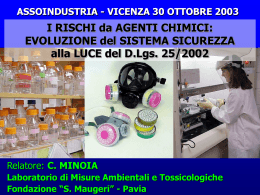 Prof. Minoia -Rischio chimico - 30.10.03