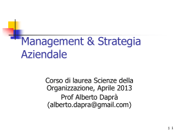 Corso SdO 2013 - Dipartimento di Sociologia