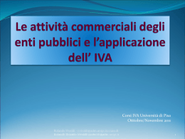 l`attivita` commerciale delle universita`