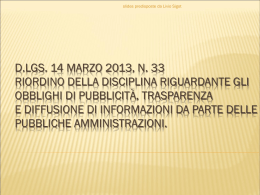 Scarica la presentazione del dott. Livio Sigot.