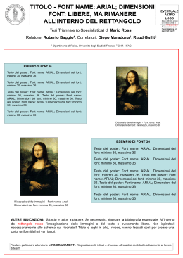 Templato Poster - Csgi - Universit&agrave; degli Studi di Firenze