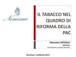 Massimo SPIGOLA - Citt&agrave; del Tabacco