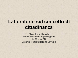 Laboratorio sul concetto di cittadinanza