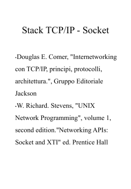 Stack TCP/IP - Socket - itis galileo galilei conegliano