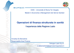 strumento finanziario presente nella Regione Lazio