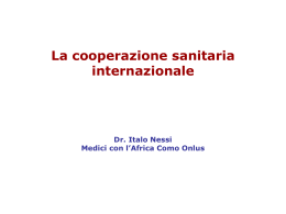 La cooperazione sanitaria internazionale (di