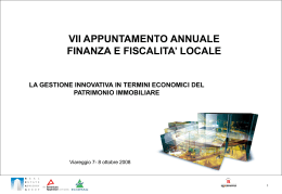la gestione innovativa in termini economici del patrimonio immobiliare
