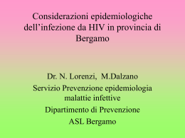 cosiderazione epidemiologiche HIV