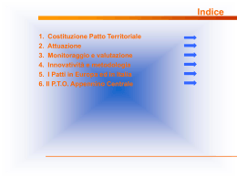 1. Costituzione del Patto Territoriale