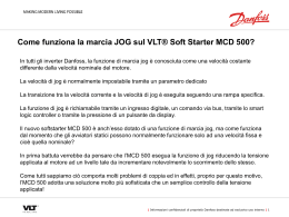 MCD500-Funzione di marcia JOG