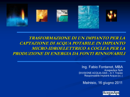F.Fontanot - ACEGAS-APS - FIT Fondazione Internazionale Trieste