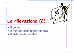 La rilevazione - Dipartimento di Scienze Politiche e Sociali