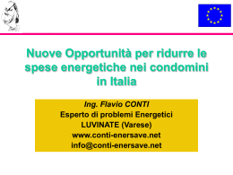 Nuove Opportunità per ridurre le spese energetiche nei condomini