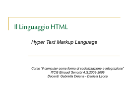 Il linguaggio HTML File
