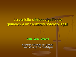 La cartella clinica in psichiatria: aspetti medico