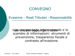 La cooperazione internazionale e lo scambio di informazioni
