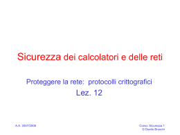 Slide su protocolli crittografici