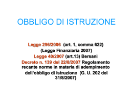 L`obbligo scolastico e il lavoro per &ldquo;competenze&rdquo;