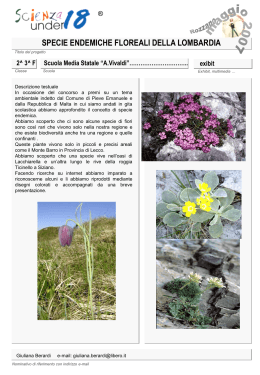 Specie endemiche e floreali della Lombardia