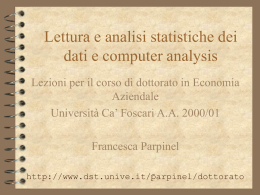 Scarica presentazione originale - Universit&agrave; Ca` Foscari di Venezia