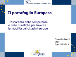Il portafoglio Europass