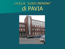 IPSIA &ldquo;L. CREMONA&rdquo; DI PAVIA SETTORE SERVIZI SOCIO SANITARI