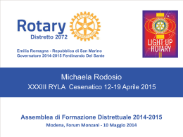 Michaela Rodosio - Rotary distretto 2072