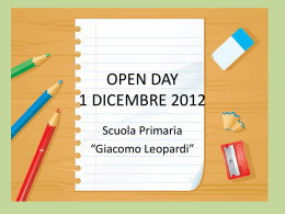 Open day sabato 1 dicembre