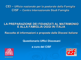 Terza presentazione - diocesi