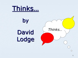 Thinks… by David Lodge