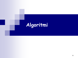 Algoritmi - Dipartimento di Matematica