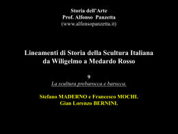 Lineamenti di Storia della Scultura Italiana da Wiligelmo a Medardo