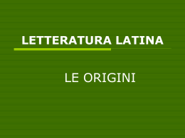 Le origini della letteratura latina