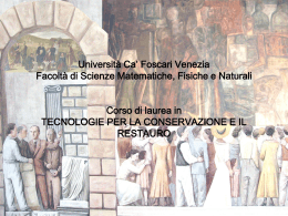 CONSERVAZIONE? - Universit&agrave; Ca` Foscari di Venezia