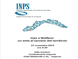 Presentazione dati Welfare Inps 2013