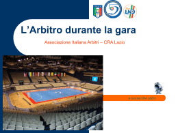 L`arbitro: prima, durante e dopo la gara - CRA