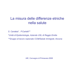 La misura delle differenze etniche nella salute