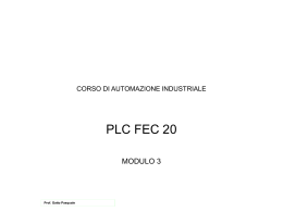 MODULO 3 PLC FEC 20 - Istituto Tecnico Industriale Fermi