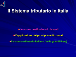 Il Sistema tributario in Italia - Direzione regionale Emilia Romagna